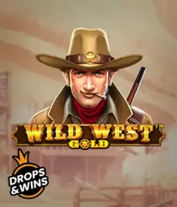  Meet the daring sheriff of "Wild West Gold," a thrilling slot game by Pragmatic Play. The graphic depicts a determined sheriff with a sheriff’s badge, set against a dusty Old West town backdrop. The game's title is boldly featured in a rustic font, highlighting the theme of adventure and law enforcement in the wild frontier. 